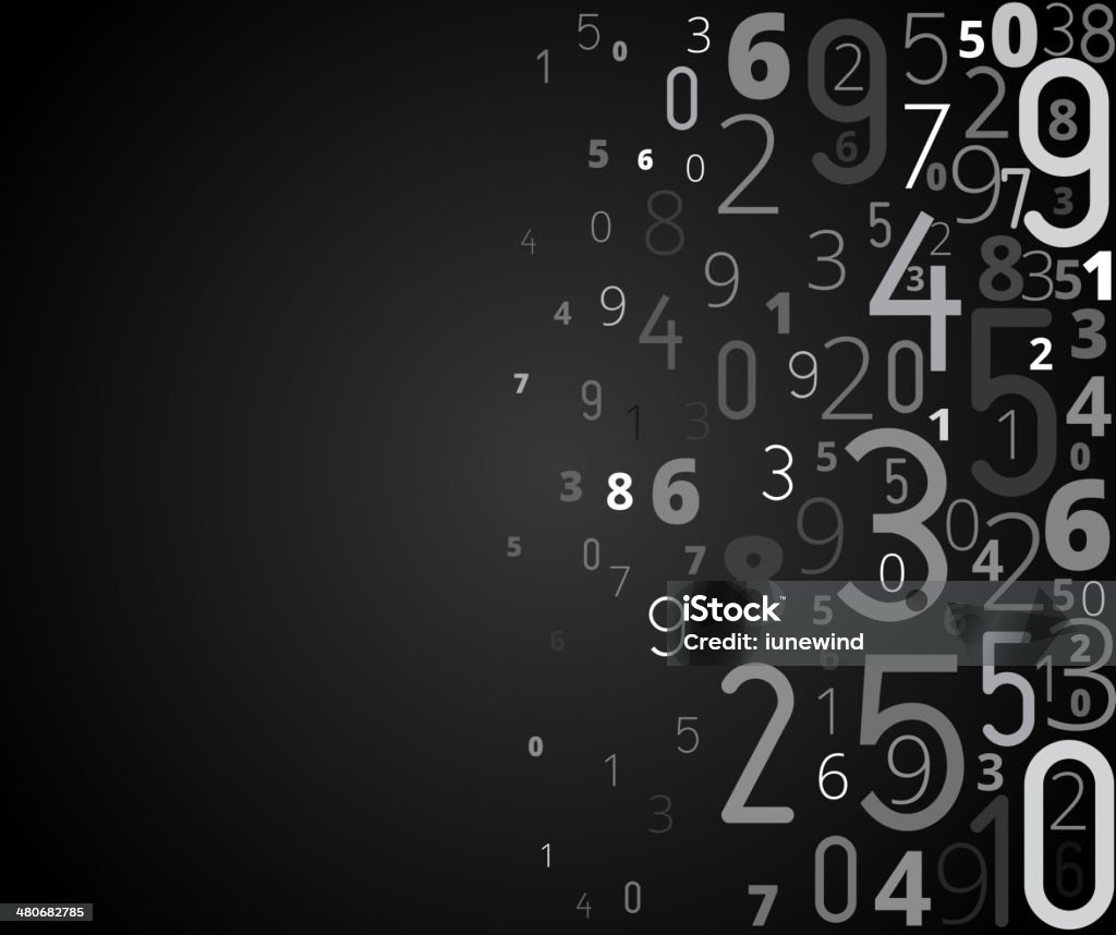 Numbers And Variable Backround Vector Background From Numbers Stock Illustration - Download Image Now ...
