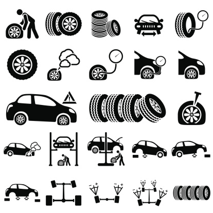 Set of auto repair Icons. vector illustration