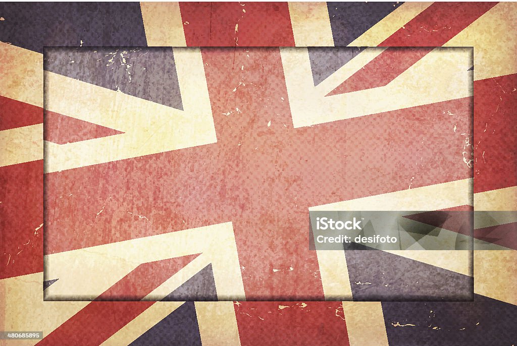 Old Frame - UK flag Backgrounds stock vector