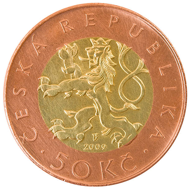 istock Coin of fifty Czech krones. 480685983