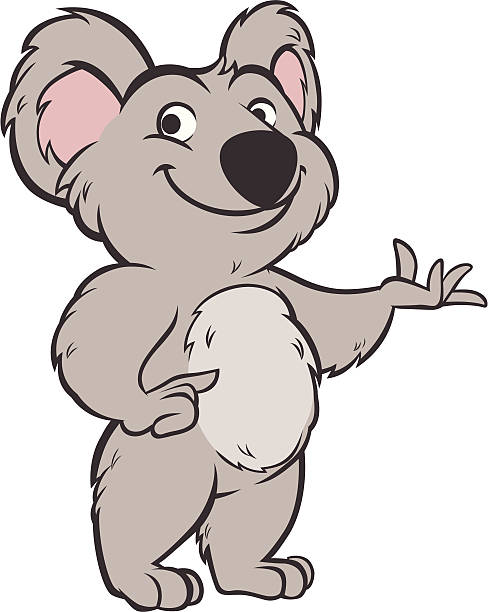 illustrations, cliparts, dessins animés et icônes de koala-présentation - koala