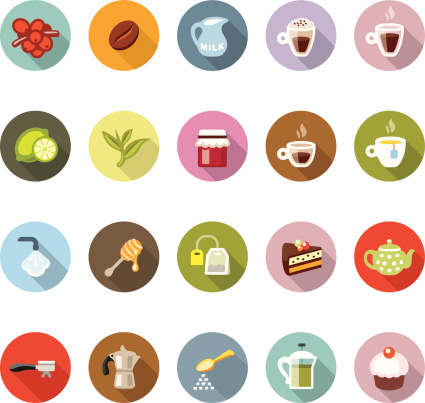 Modico icons collection - Cafe, Coffee and Tea.