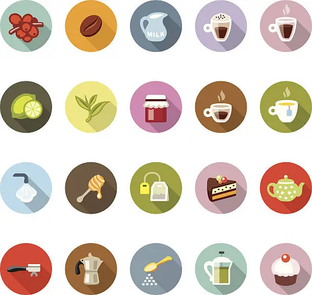 Vector illustration of Cafe / Modico icons