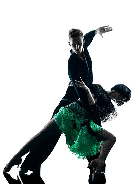 istock elegant couple dancers dancing silhouette 480687886