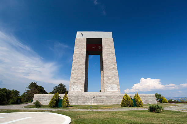 Canakkale Martyrs' Memorial, Turkey Canakkale Martyrs' Memorial, Turkey  dardanelles stock pictures, royalty-free photos & images