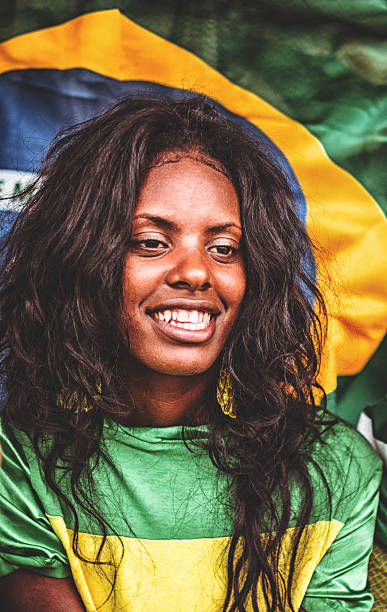 istock pretty brazilian supporter at stadium 480688549