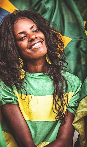 istock pretty brazilian supporter at stadium 480688579