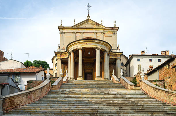 Montemagno (Asti): San Martino and Stefano Church. Color image stock photo