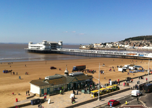 View from the Weston Eye of  of the Pier at Weston-super-Mare, Somerset, England, UK