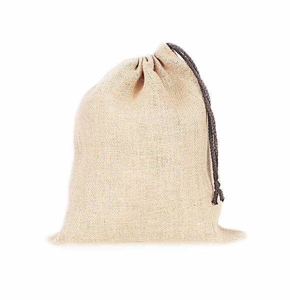 istock Sackcloth bags isolated on white background 480695392