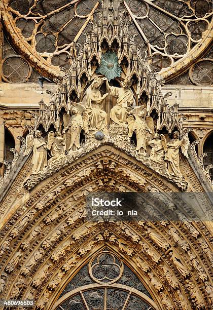 Foto de Catedral De Notredame Em Reims e mais fotos de stock de Anjo - Anjo, Reims, Arquitetura