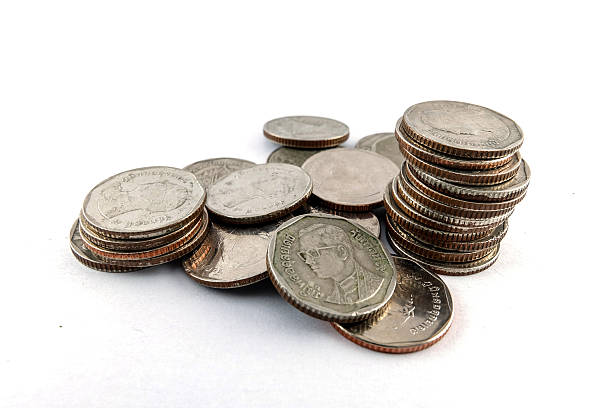 istock Thai Baht Coins (Five baht type) isolated on white background 480698770