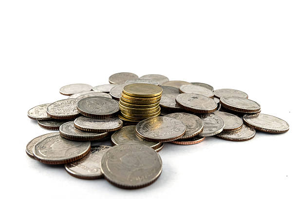 istock Thai Baht Coins (Five baht type) isolated on white background 480699486