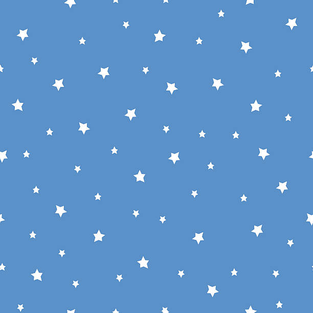 Seamless pattern with stars on blue background. Seamless pattern with stars on blue background. Night sky nature illustration. Cute baby shower background. child art people contemporary stock illustrations