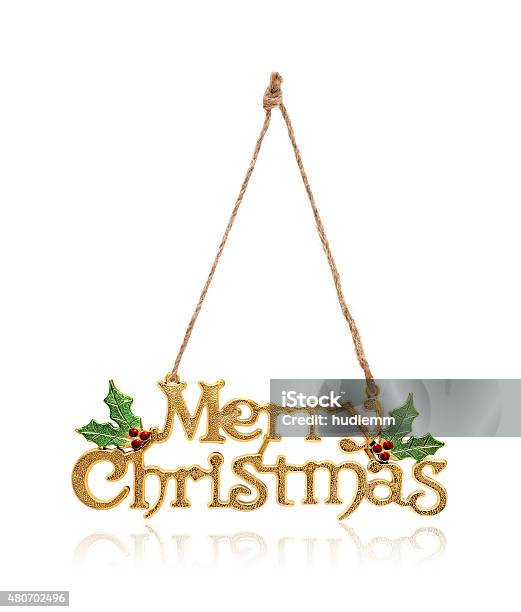 Merry Christmas Isolated On White Background Stock Photo - Download Image Now - 2015, 2016, Christmas