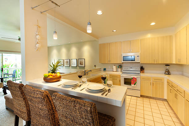 istock Modern Kitchen and Living Room with Open Concept Layout 480704951