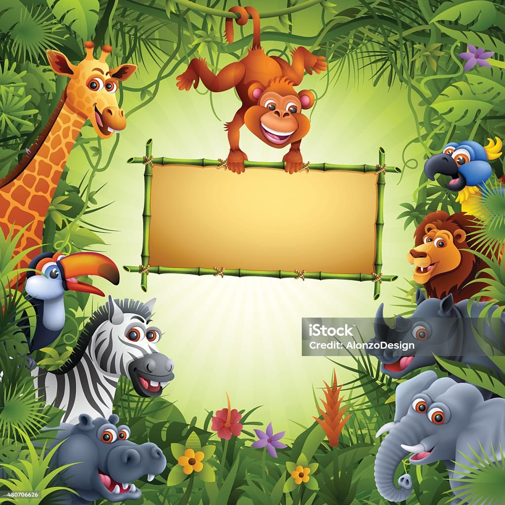 Zoo Animals Stock Illustration - Download Image Now - Animal, Zoo, Cartoon  - iStock