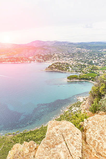 istock Panoramic view of Cassis and Calanque Coast at sunset 480709200