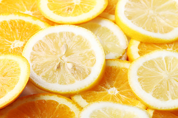 istock stack of citrus fruits slices. Oranges and lemons. 480710748