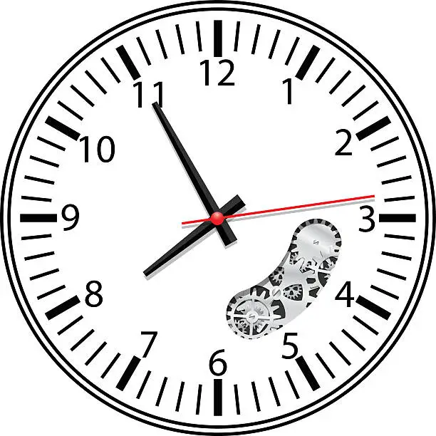 Vector illustration of face of clock  _vektör
