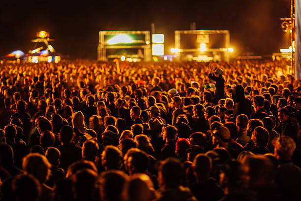 aclamar concert crowd - popular music concert stadium rock and roll crowd fotografías e imágenes de stock