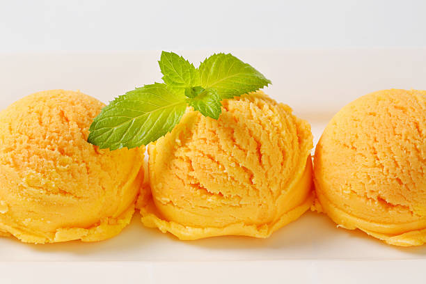 istock Scoops of apricot ice cream 480716577