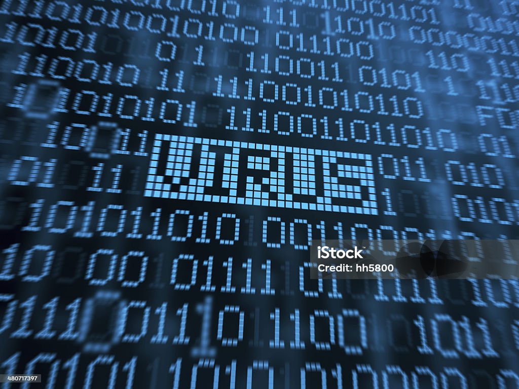 VIRUS Binary Code Stock Photo