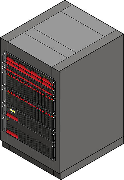 сервер шкаф - mountable stock illustrations