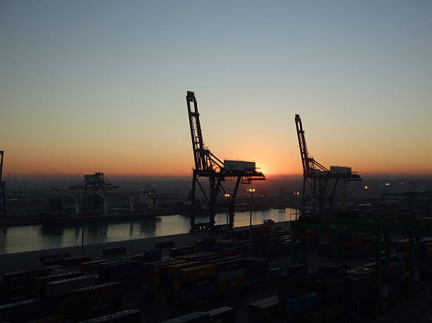 A modern office building in the Hamburg harbour in germany.