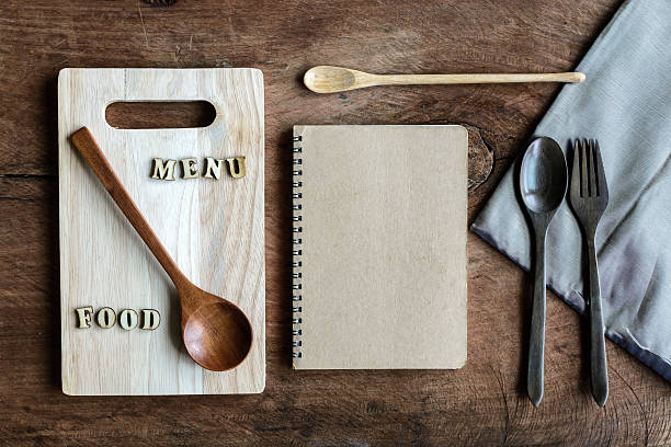 istock wooden spoon and fork with note on old wooden background 480727874