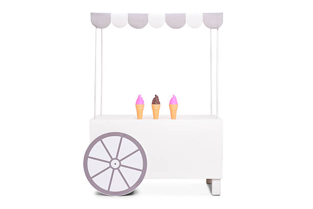 istock Studio shot of a white ice cream stand 480733006