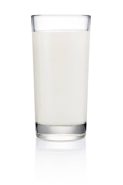 istock Glass of fresh milk isolated on white background 480733263