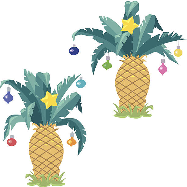 illustrazioni stock, clip art, cartoni animati e icone di tendenza di natale ananas c - 2011