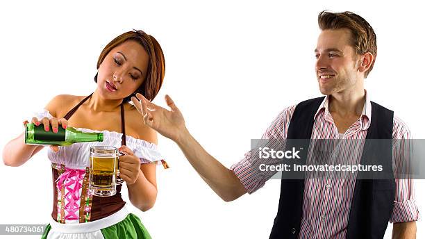 Tempted With Beer By A Waitress On Saint Patricks Day Stock Photo - Download Image Now