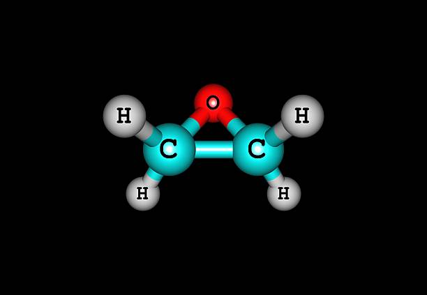 oxirane молекулярной структуры, изолированные на черный - oxide стоковые фото и изображения