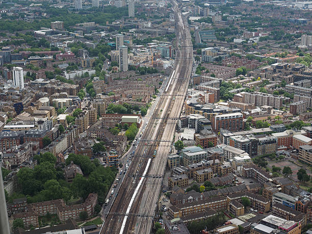 istock Aerial view of London 480739012