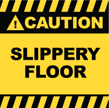 Slippery floor sign
