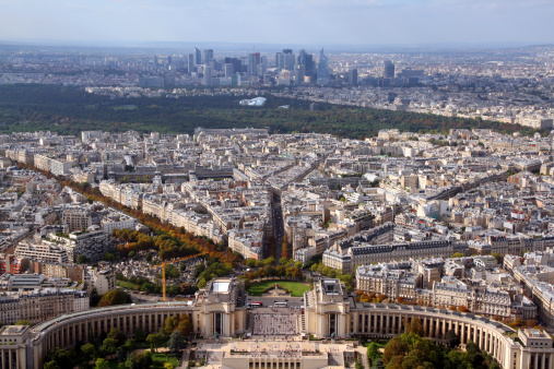 A view of Paris from the Eiffel Tower. 