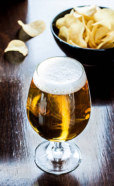 istock Beer glass and chips - snack bar or pub menu 480740109