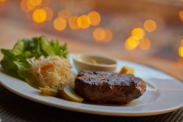 istock steak with sauce and vegetables 480742688