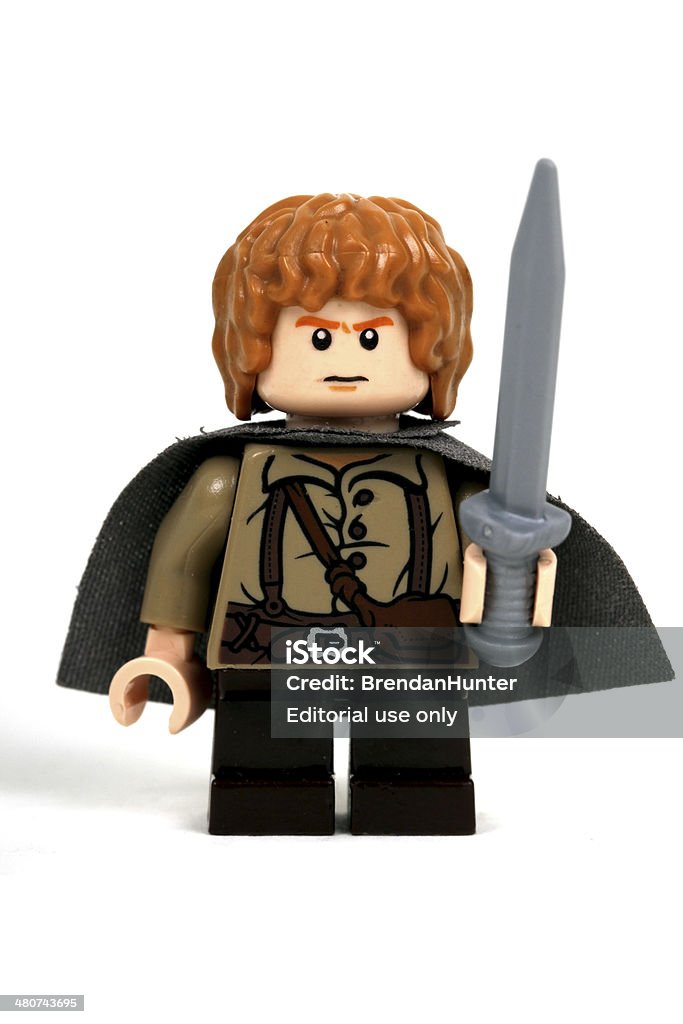 Defiant Sam Vancouver, Canada - December 15, 2013: A lego toy of Samwise Gamgee from The Lord of the Rings movie franchise. Men Stock Photo