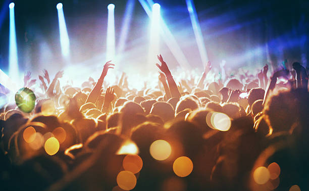 People at concert party.