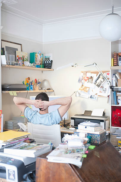 istock Businessman Relaxing In Home Office 480746811