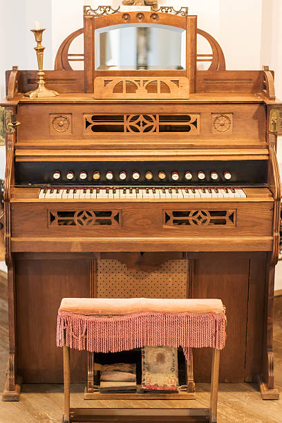 istock Wooden vintage organ 480747026