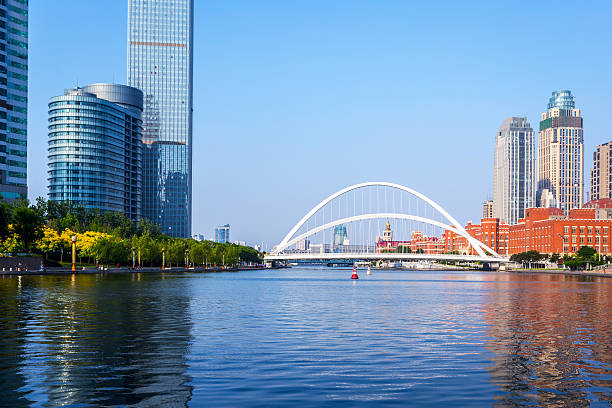 istock Modern buildings and river in urban city 480747820