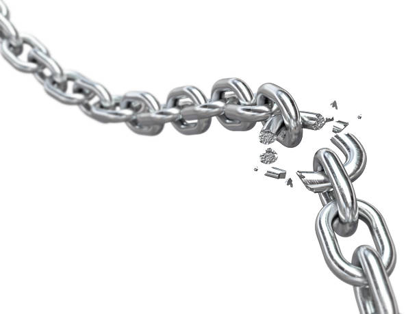 Breaking chain Breaking chain chain object stock pictures, royalty-free photos & images