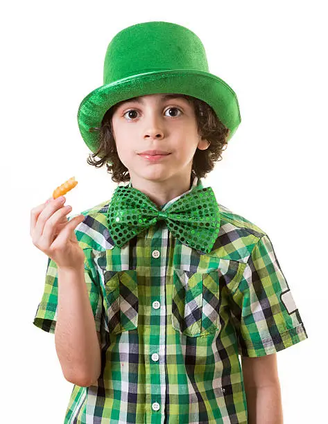 Photo of St.Patrick Celebration over white background