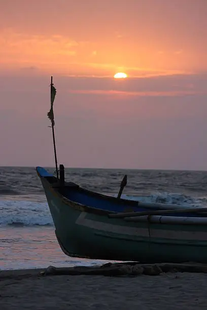 Photo of Sunset at a beach in Goa.