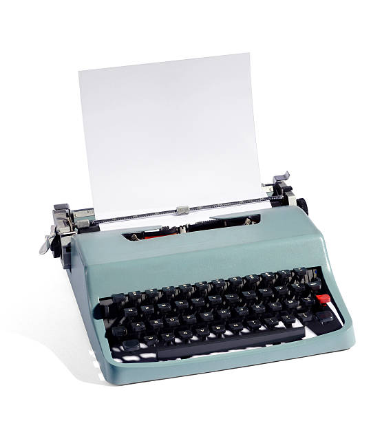 istock Old fashioned manual typewriter with blank paper 480750905