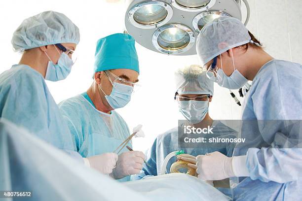 Surgeons At Work Stock Photo - Download Image Now - 2015, Adult, Assistant